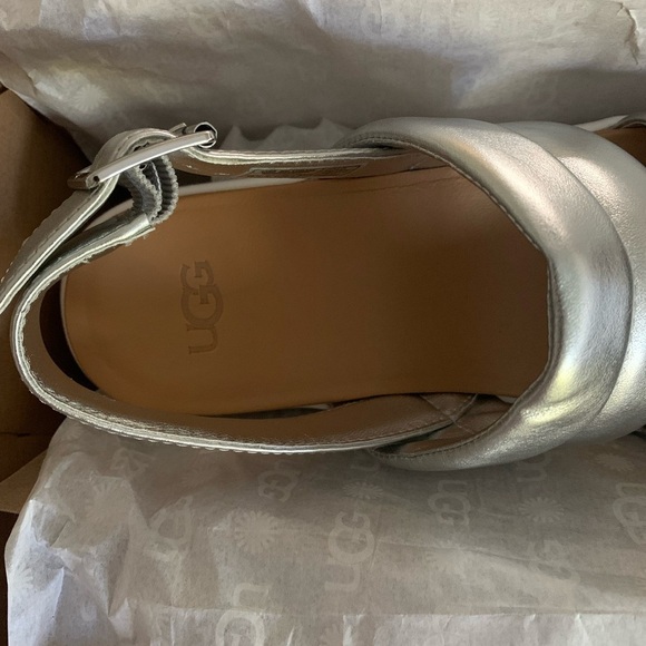 New UGG Zayne Metallic Slingback Sandal - Picture 5 of 13